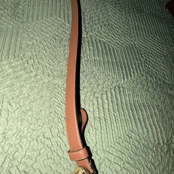 Coach Tan Leather Belt with Gold Emblem Buckle - Picture 3 of 3